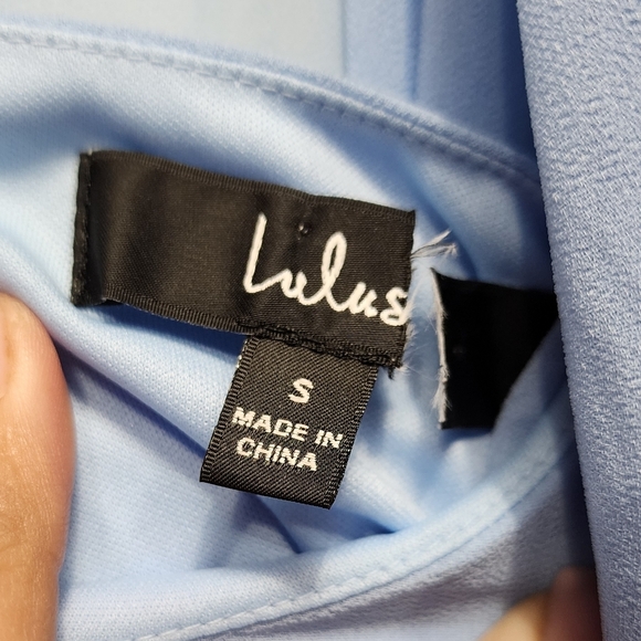 Lulus Cultivated Charm Powder Blue One-Shoulder Maxi Dress S Wedding Party Prom - Picture 12 of 12